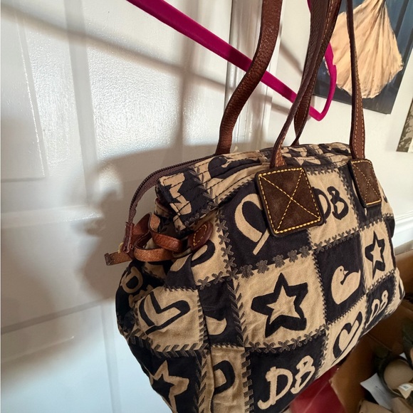 Dooney & Bourke Black and Tan Shoulder Bag - Picture 3 of 5